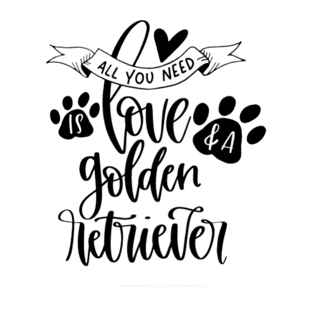All You Need Is a Golden Retriever Dog Vinyl Graphic Auto Laptop Decal Sticker